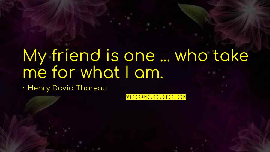 Bryan Boy Quotes By Henry David Thoreau: My friend is one ... who take me