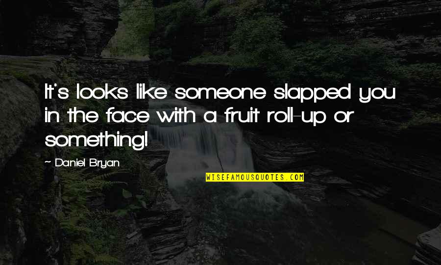 Bryan's Quotes By Daniel Bryan: It's looks like someone slapped you in the
