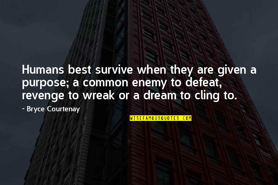 Bryce Courtenay Best Quotes By Bryce Courtenay: Humans best survive when they are given a