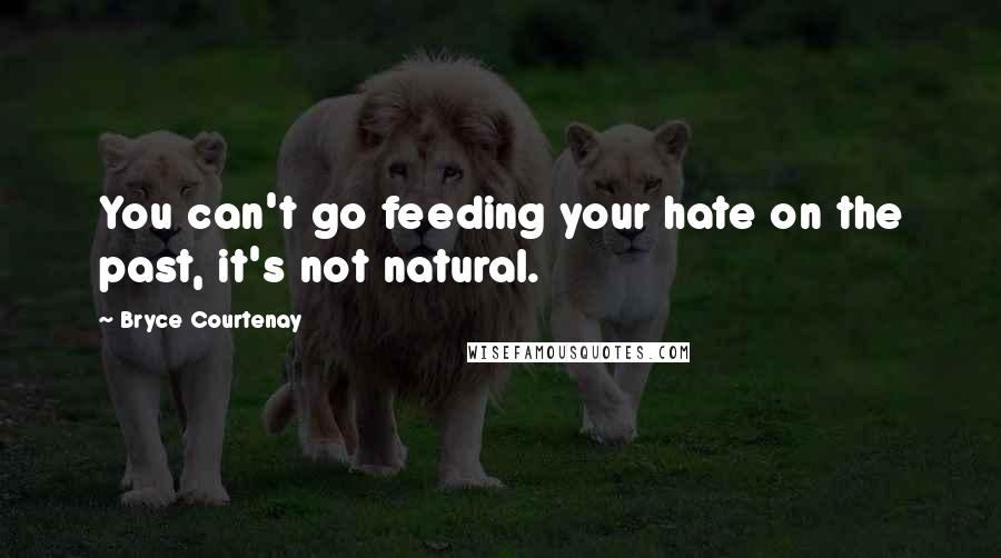 Bryce Courtenay quotes: You can't go feeding your hate on the past, it's not natural.