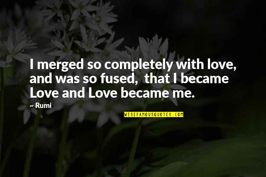 Bryndal Cat Quotes By Rumi: I merged so completely with love, and was
