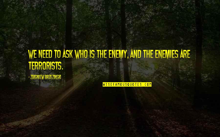 Brzezinski Quotes By Zbigniew Brzezinski: We need to ask who is the enemy,