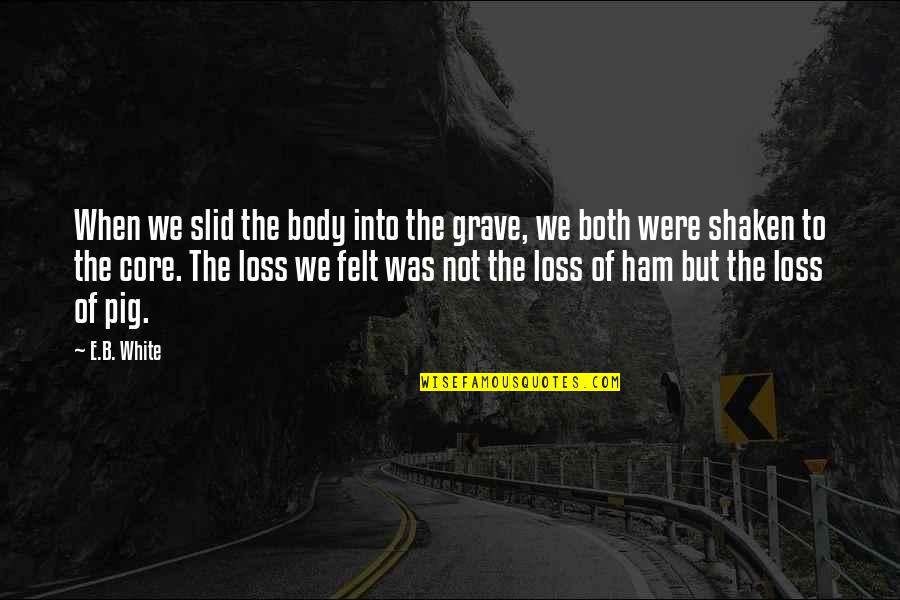 Bsod Quotes By E.B. White: When we slid the body into the grave,