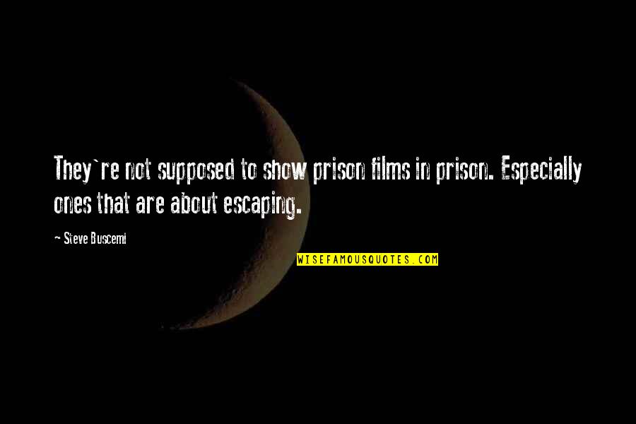 Bsx Quotes By Steve Buscemi: They're not supposed to show prison films in