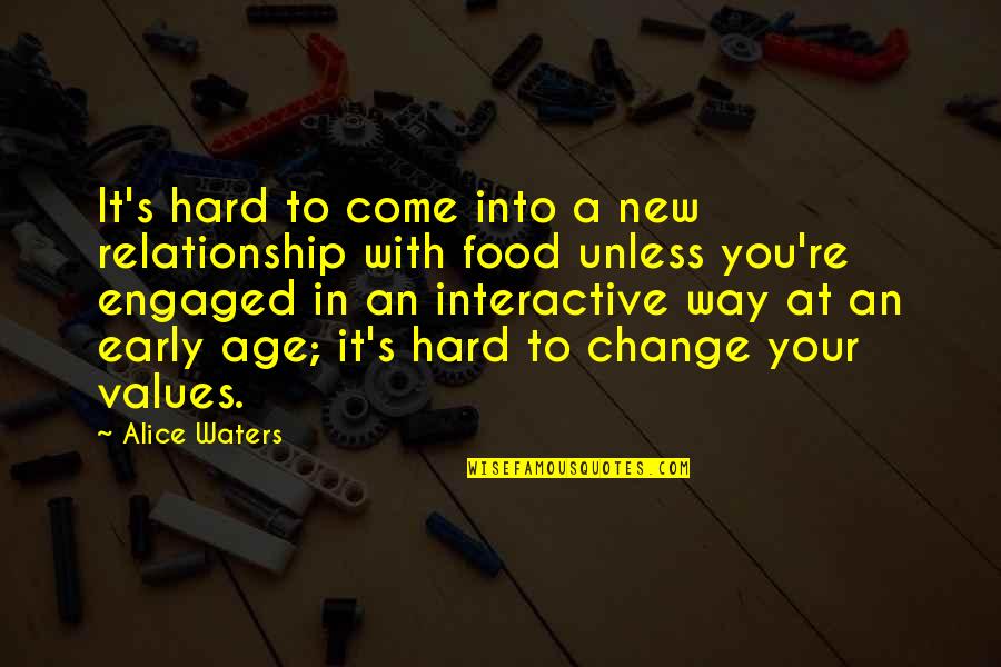 Btenet Quotes By Alice Waters: It's hard to come into a new relationship Btenet Quotes By Alice Waters: It's hard to come into a new relationship