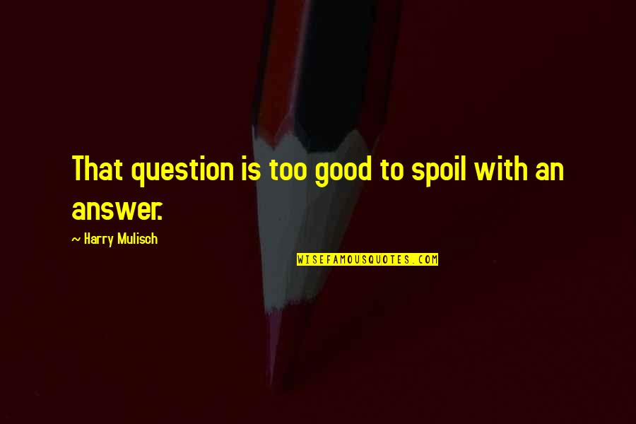 Bts Favorite Quotes By Harry Mulisch: That question is too good to spoil with Bts Favorite Quotes By Harry Mulisch: That question is too good to spoil with