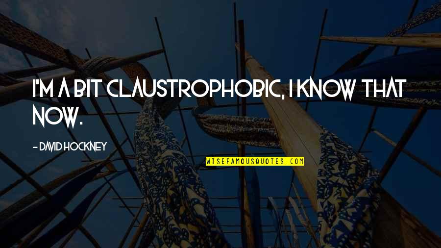Bts Inspiring Song Quotes By David Hockney: I'm a bit claustrophobic, I know that now. Bts Inspiring Song Quotes By David Hockney: I'm a bit claustrophobic, I know that now.