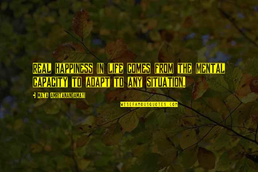 Bts Run Lyrics Quotes By Mata Amritanandamayi: Real happiness in life comes from the mental Bts Run Lyrics Quotes By Mata Amritanandamayi: Real happiness in life comes from the mental