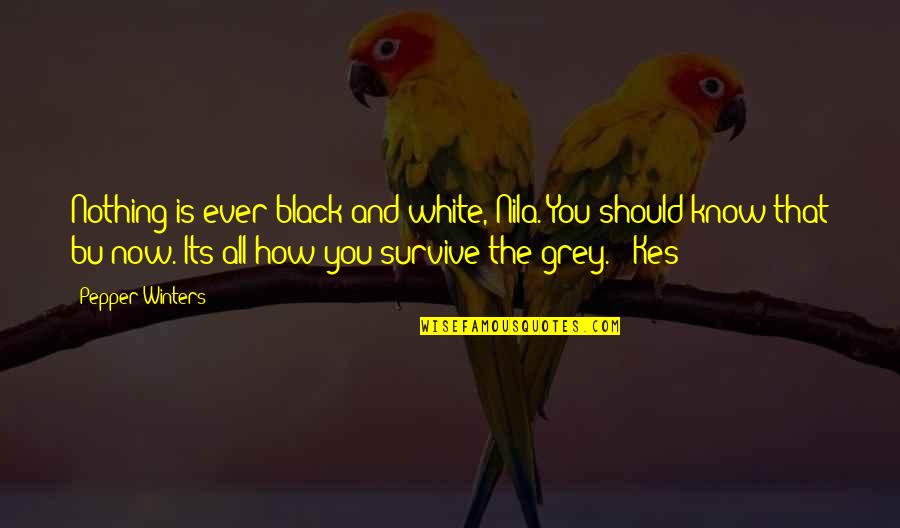 Bu$ine$$ Quotes By Pepper Winters: Nothing is ever black and white, Nila. You