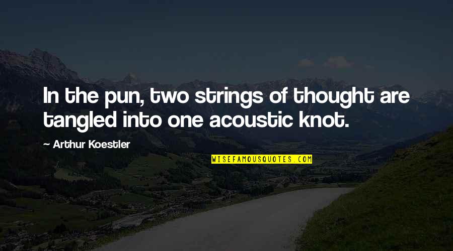 Buari Is Dead Quotes By Arthur Koestler: In the pun, two strings of thought are Buari Is Dead Quotes By Arthur Koestler: In the pun, two strings of thought are