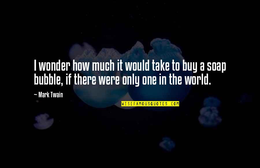 Bubbles For Quotes By Mark Twain: I wonder how much it would take to