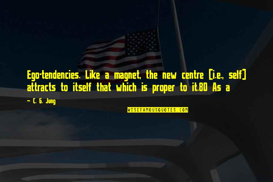 Bubbly Chocolate Quotes By C. G. Jung: Ego-tendencies. Like a magnet, the new centre [i.e.,