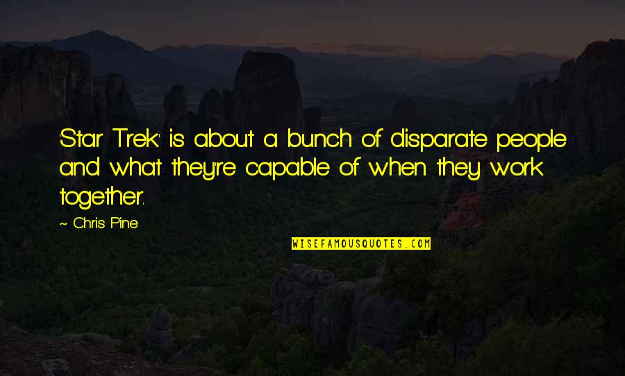 Bucay Abra Quotes By Chris Pine: 'Star Trek' is about a bunch of disparate
