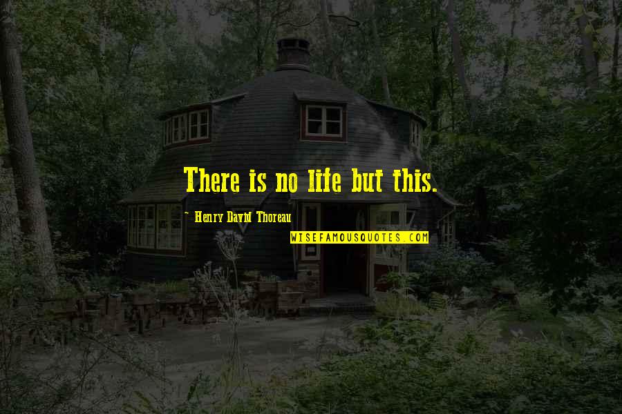 Buchbauer Mcguire Quotes By Henry David Thoreau: There is no life but this.