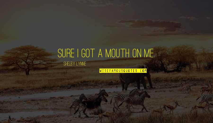 Buchette Del Quotes By Shelby Lynne: Sure I got a mouth on me. Buchette Del Quotes By Shelby Lynne: Sure I got a mouth on me.