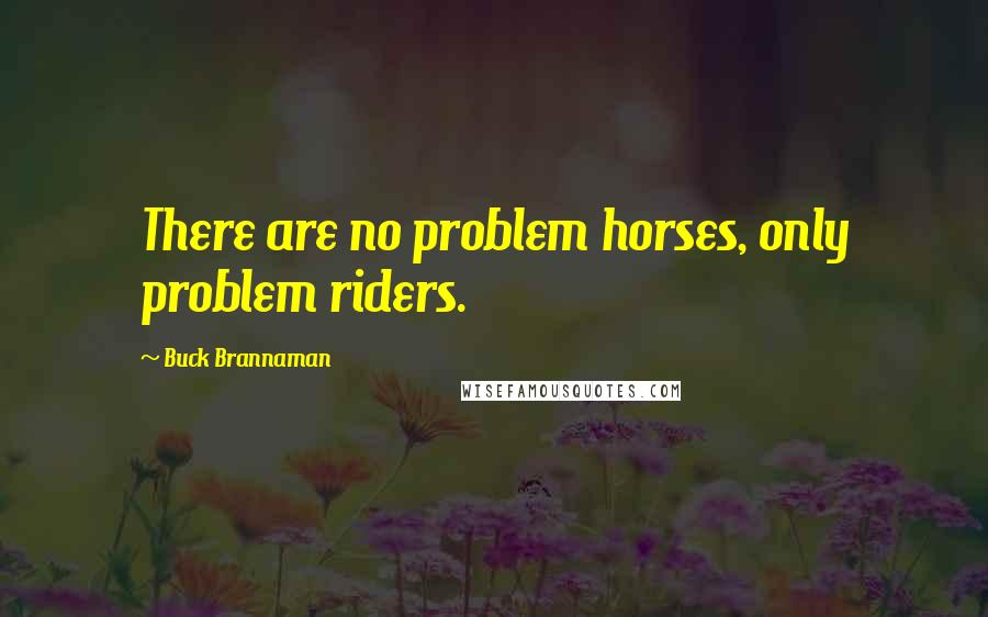 Buck Brannaman quotes: There are no problem horses, only problem riders.