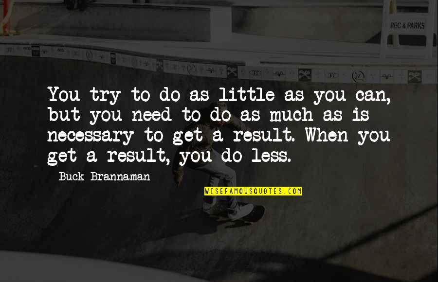 Buck Quotes By Buck Brannaman: You try to do as little as you