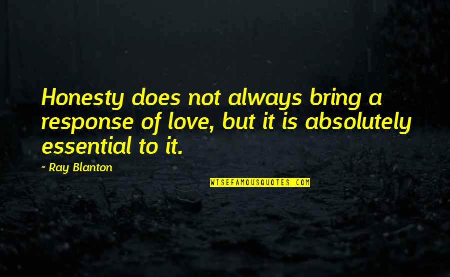 Buckcherry Crazy Quotes By Ray Blanton: Honesty does not always bring a response of