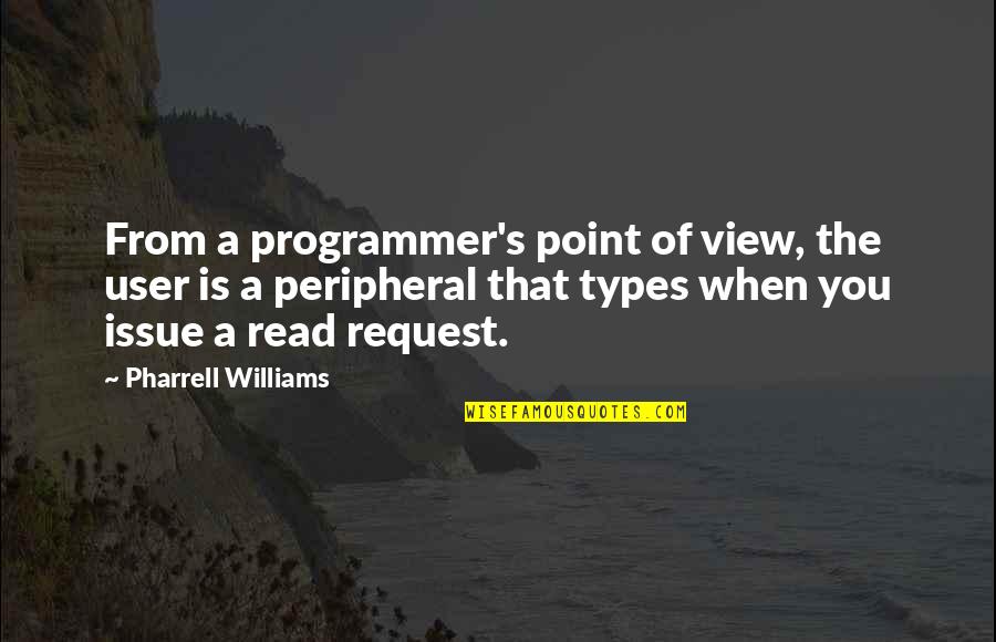 Buckcherry Quotes By Pharrell Williams: From a programmer's point of view, the user