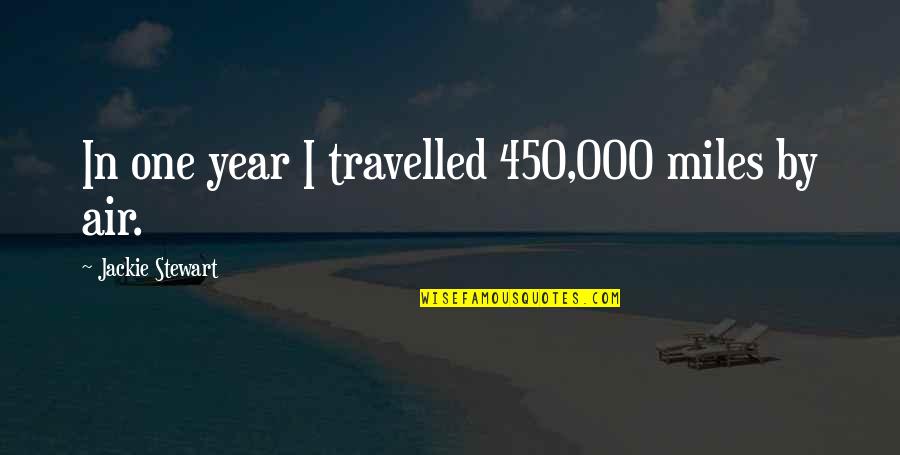 Buckert Contracting Quotes By Jackie Stewart: In one year I travelled 450,000 miles by Buckert Contracting Quotes By Jackie Stewart: In one year I travelled 450,000 miles by
