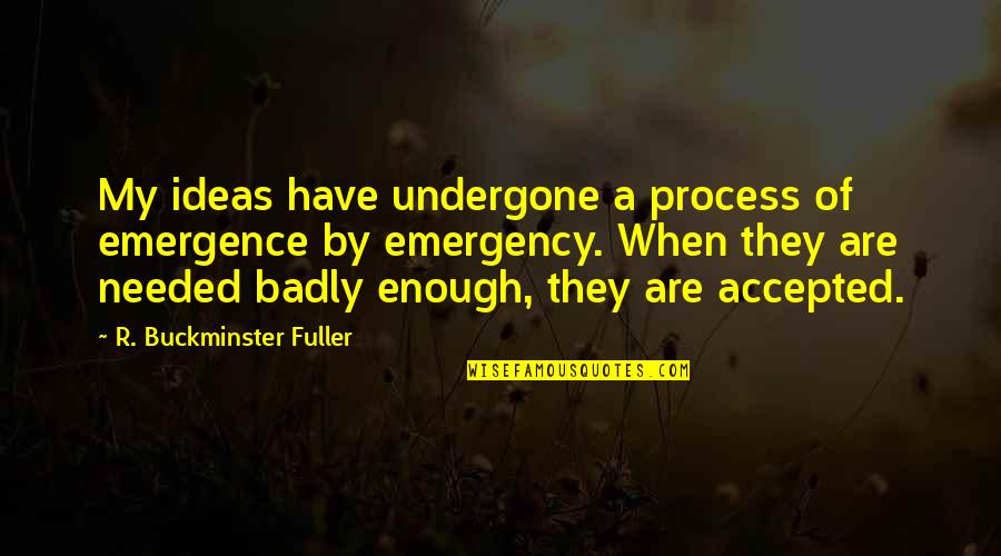 Buckminster's Quotes By R. Buckminster Fuller: My ideas have undergone a process of emergence