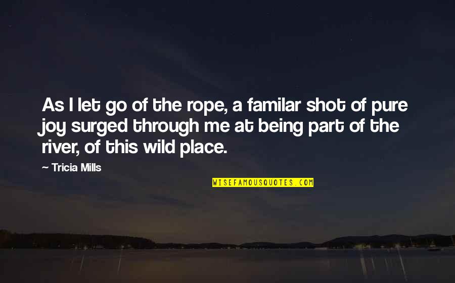 Bucknelles Quotes By Tricia Mills: As I let go of the rope, a Bucknelles Quotes By Tricia Mills: As I let go of the rope, a