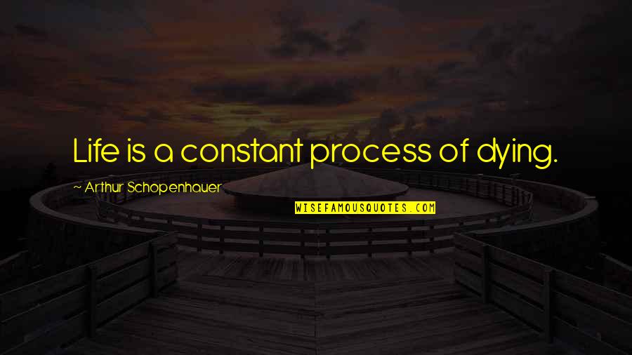 Buckram Stables Quotes By Arthur Schopenhauer: Life is a constant process of dying. Buckram Stables Quotes By Arthur Schopenhauer: Life is a constant process of dying.