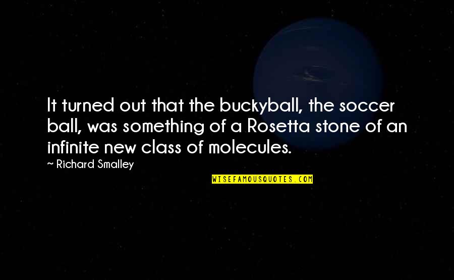 Buckyball Quotes By Richard Smalley: It turned out that the buckyball, the soccer