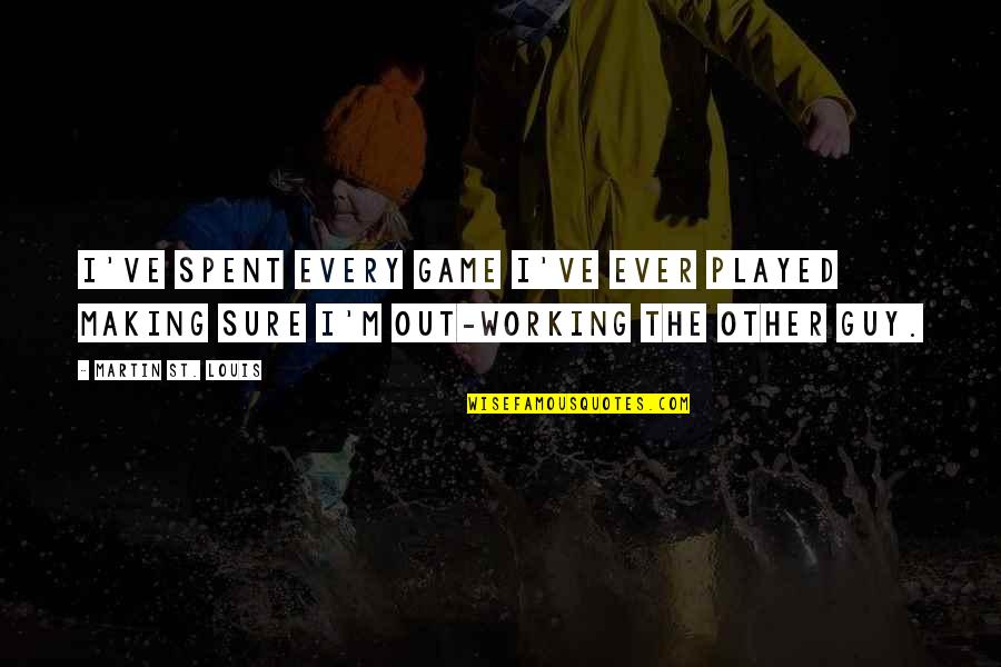 Bucs Vs Chiefs Quotes By Martin St. Louis: I've spent every game I've ever played making