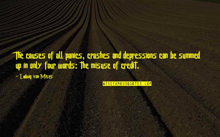 Bucsi Electromotor Quotes By Ludwig Von Mises: The causes of all panics, crashes and depressions
