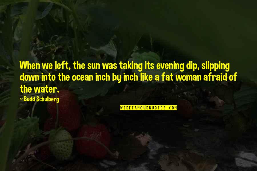 Budd Quotes By Budd Schulberg: When we left, the sun was taking its Budd Quotes By Budd Schulberg: When we left, the sun was taking its