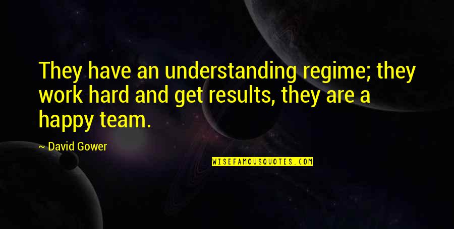 Budderball Quotes By David Gower: They have an understanding regime; they work hard