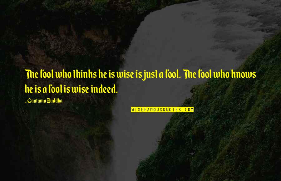 Buddha Fool Quotes By Gautama Buddha: The fool who thinks he is wise is