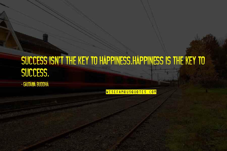 Buddha Quotes By Gautama Buddha: Success isn't the key to happiness.Happiness is the