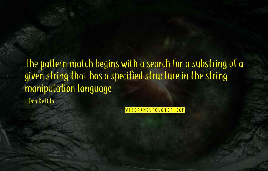 Buddha The Enlightened Quotes By Don DeLillo: The pattern match begins with a search for