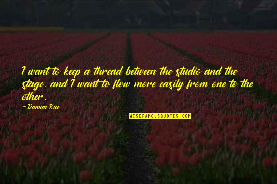 Buddha True Love Quotes By Damien Rice: I want to keep a thread between the