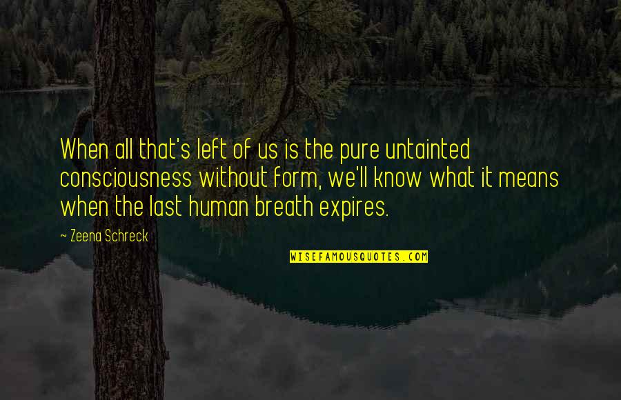 Buddhism On Death Quotes By Zeena Schreck: When all that's left of us is the