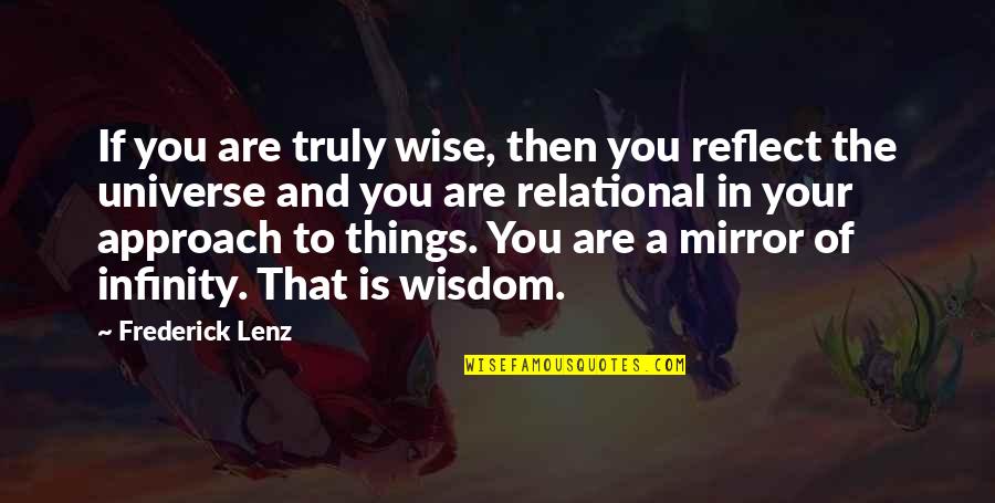 Buddhism Wisdom Quotes By Frederick Lenz: If you are truly wise, then you reflect
