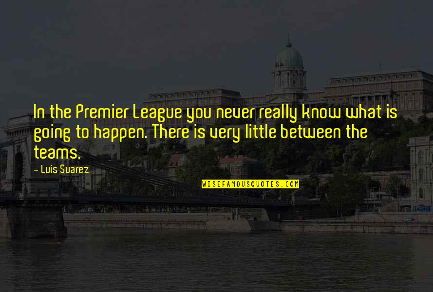Buddhist Sacred Texts Quotes By Luis Suarez: In the Premier League you never really know Buddhist Sacred Texts Quotes By Luis Suarez: In the Premier League you never really know