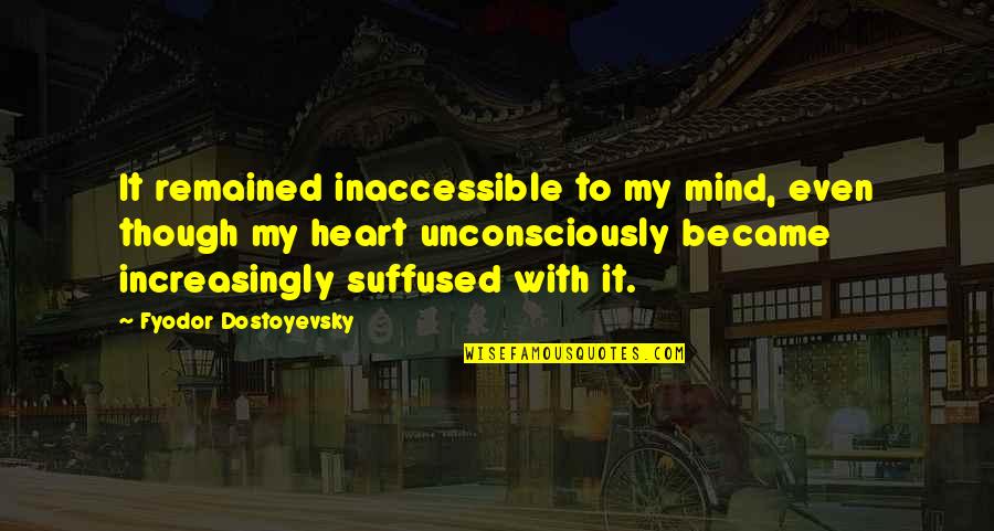 Buddys Pizza Quotes By Fyodor Dostoyevsky: It remained inaccessible to my mind, even though Buddys Pizza Quotes By Fyodor Dostoyevsky: It remained inaccessible to my mind, even though