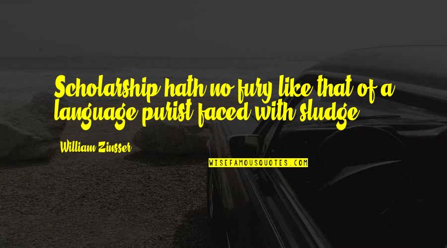 Budgetel Quotes By William Zinsser: Scholarship hath no fury like that of a