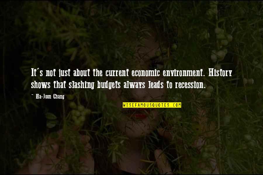 Budgets Quotes By Ha-Joon Chang: It's not just about the current economic environment.