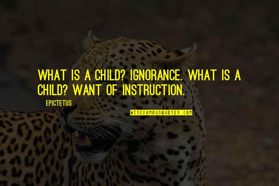 Budington Co Quotes By Epictetus: What is a child? Ignorance. What is a