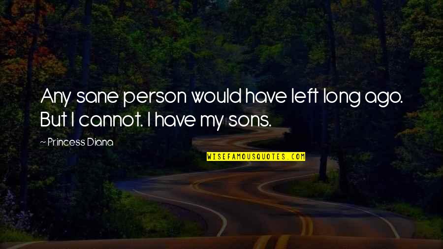 Buen Consejo In English Quotes By Princess Diana: Any sane person would have left long ago.