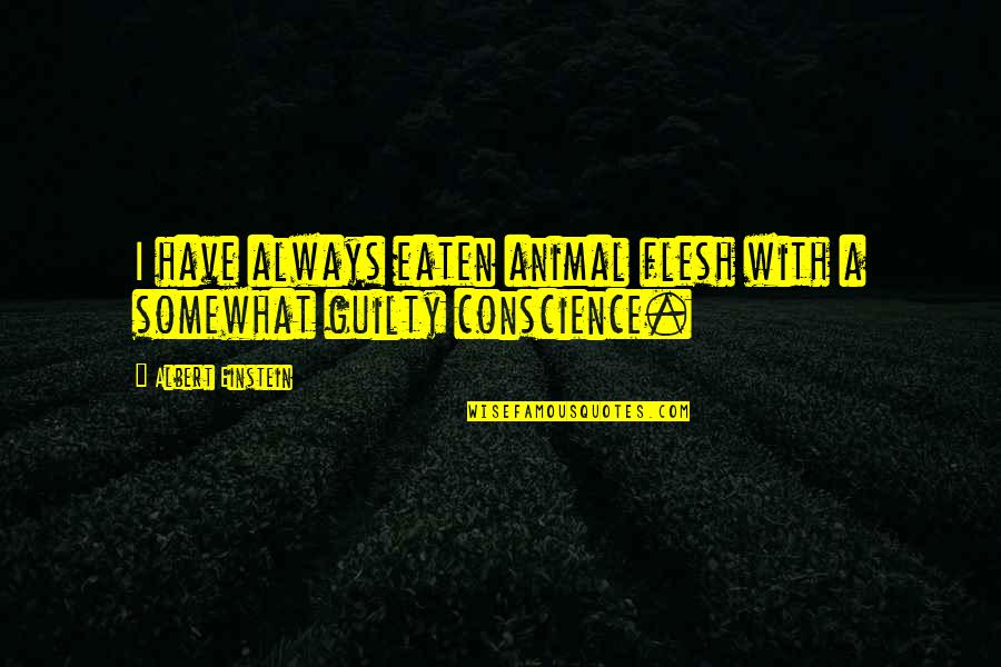 Bufera Textile Quotes By Albert Einstein: I have always eaten animal flesh with a Bufera Textile Quotes By Albert Einstein: I have always eaten animal flesh with a