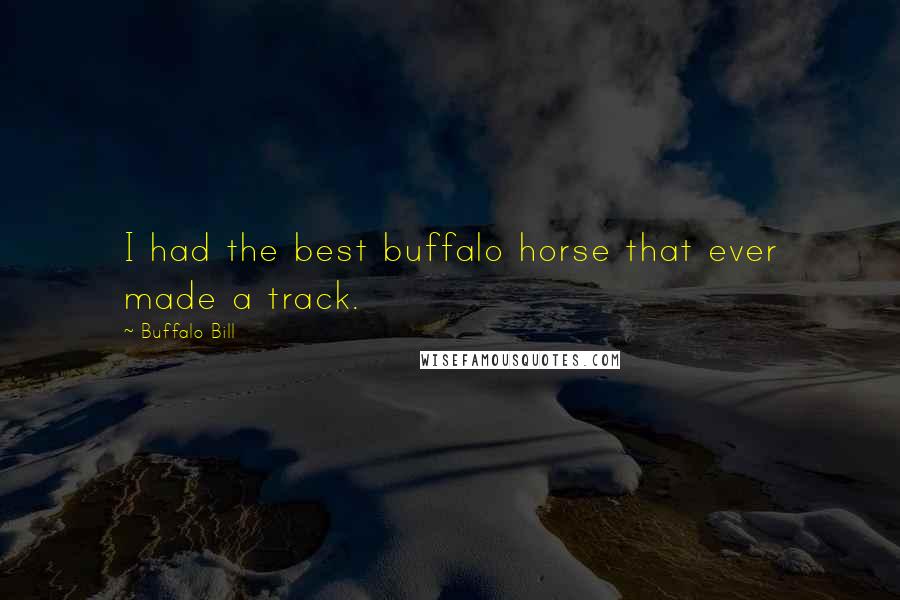 Buffalo Bill quotes: I had the best buffalo horse that ever made a track.