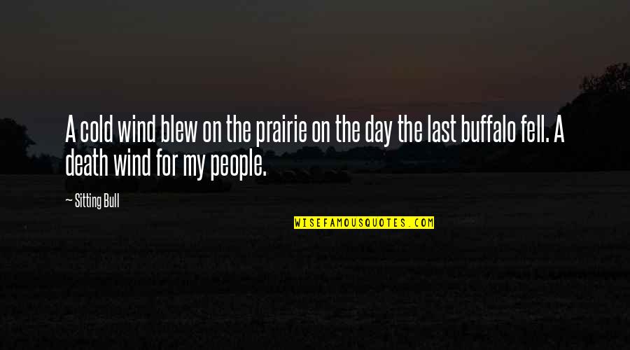 Buffalo Quotes By Sitting Bull: A cold wind blew on the prairie on