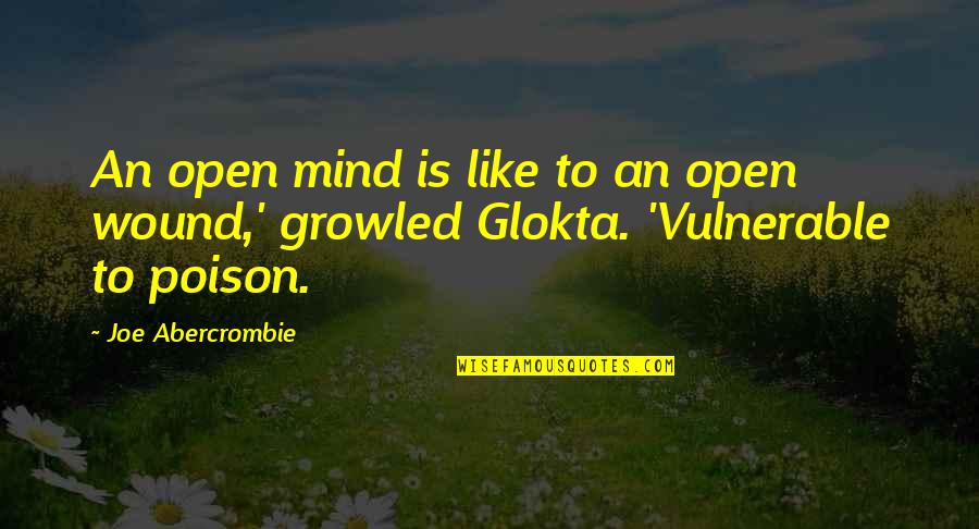 Buffetings Quotes By Joe Abercrombie: An open mind is like to an open