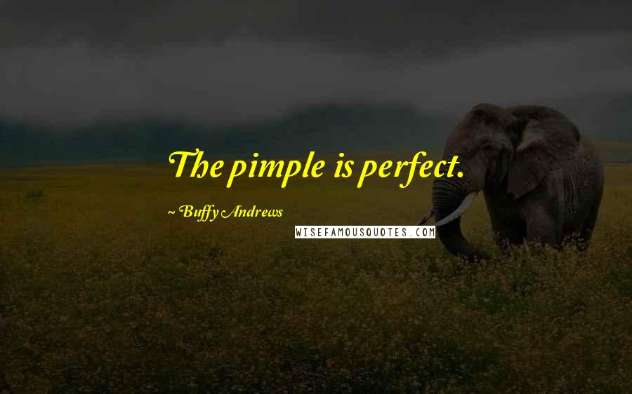 Buffy Andrews quotes: The pimple is perfect.