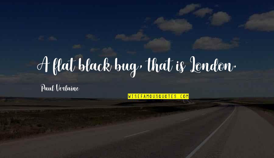 Bug Quotes By Paul Verlaine: A flat black bug, that is London.